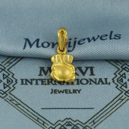 Ganesha Ganesh ji Hindu god 22k Gold Pendant Indian 22kt Jewelry Exclusive Authentic BIS Hallmarked Stamped "22k916" Jewelry, K5678