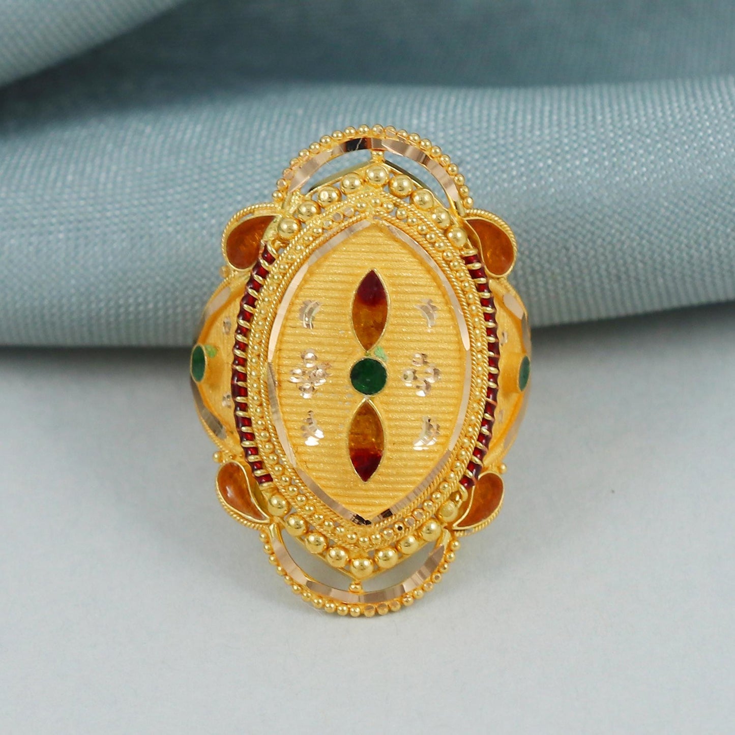 22kt ring, handmade genuine yellow gold ring