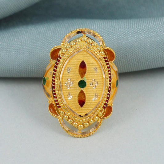 22kt ring, handmade genuine yellow gold ring