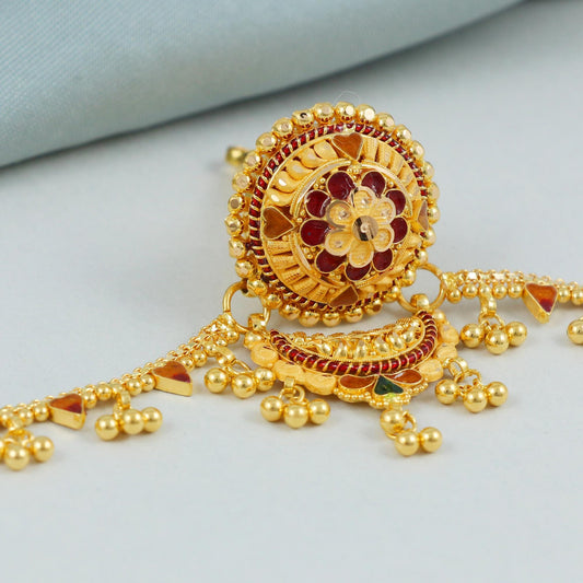 Headwear Borla with Chain 22k Indian Borla wedding hair wear traditional ornaments, Indian Outfit, K4596