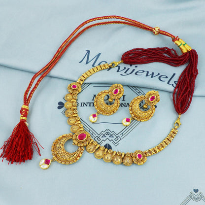 22k Yellow Gold Earrings Necklace set Gift , all sizes, 22k karat 22kt 22ct Indian Gold Handmade wedding necklace indian designer Jewelry,