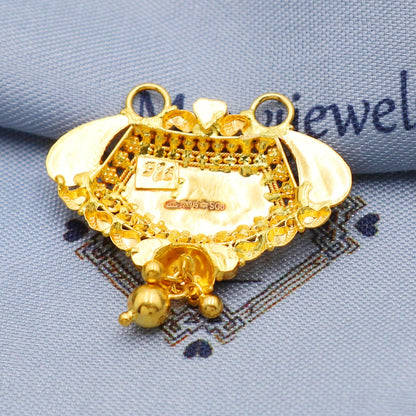 solid 22k gold pendant necklace Indian jewelry, K5698