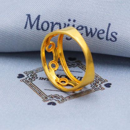 Pure Solid 22k Yellow Gold Ring Size 6 7 8 and All Size, Handmade Gold Ring, Indian Gold Ring Jewelry, K5705