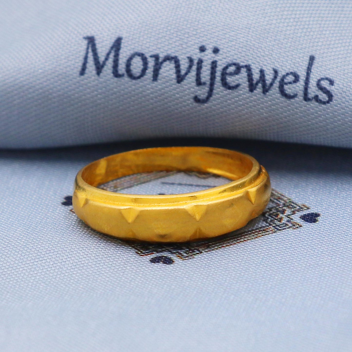 Real Solid 22k Yellow Gold Ring Size 6 7 8 and All Size, 22k Band Gold Ring, Indian Gold Ring, K5707