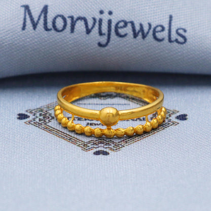 Classic 22k Yellow Gold Ring Size 6 7 8 and All Size, 22k Band Gold Ring, Indian Gold Ring, K5708