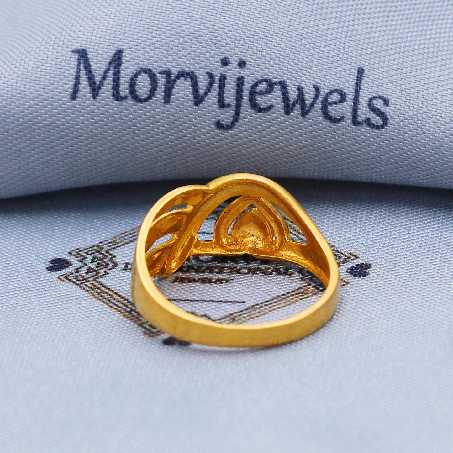 Pure 22k Yellow Gold Ring Size 6 7 8 and All Size, 22k heart Gold Ring, Indian Gold Ring, K5715