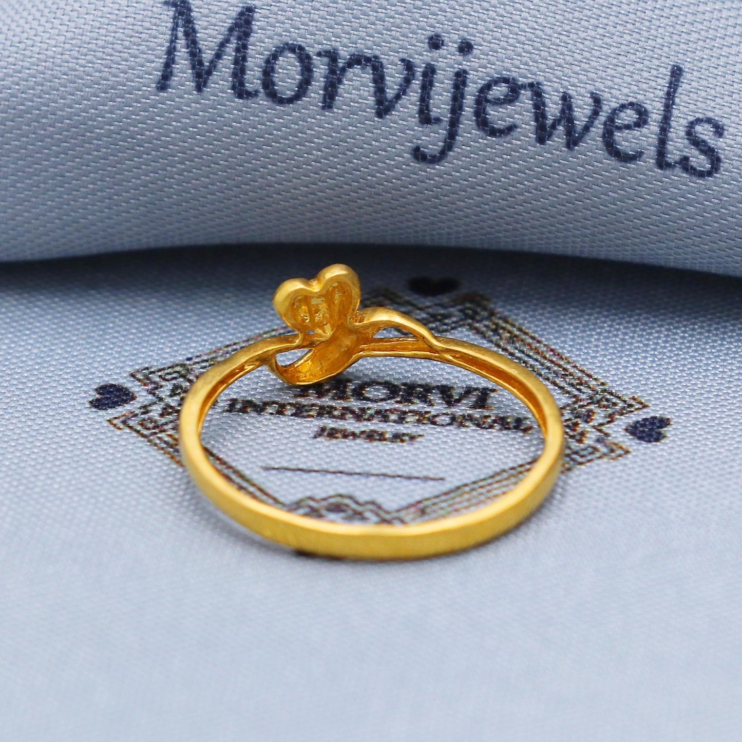 Heart Solid 22k Yellow Gold Ring Size 6 7 8 and All Size, 22k Gold Band Ring, Indian Gold Ring, K5720