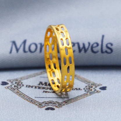 UNISEX 22k Gold Ring Size 6 7 8 and All Size, 22k Gold Band Ring, 22karat Gold Ring, Hand crafted Pure gold ring, K5739