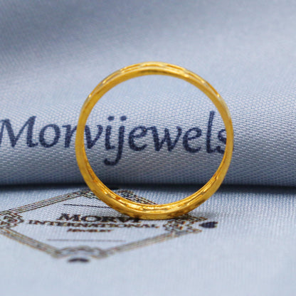 UNISEX 22k Gold Ring Size 6 7 8 and All Size, 22k Gold Band Ring, 22karat Gold Ring, Hand crafted Pure gold ring, K5739