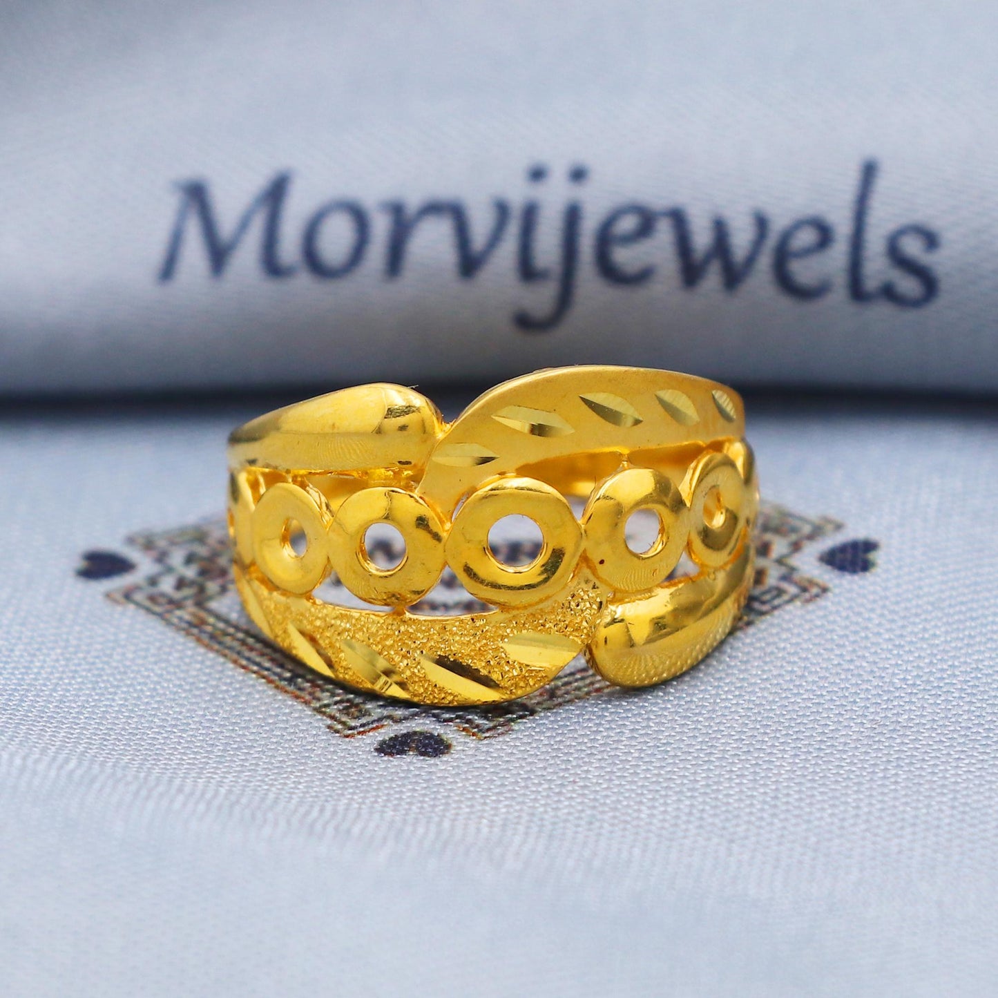 Beautiful 22k Gold Ring Size 6 7 8 and All Size, 22k Gold Women Ring, 22karat Gold Ring, Hand crafted Pure gold ring, K5742