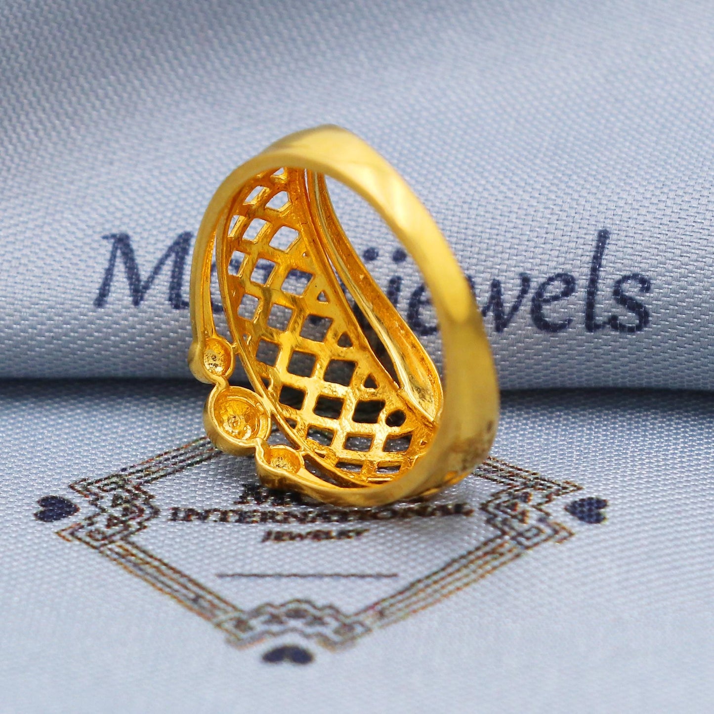 Filigree 22k Gold Ring Size 6 7 8 and All Size, 22k Gold Band Ring, 22karat Gold Ring, Hand crafted Pure gold ring, K5744
