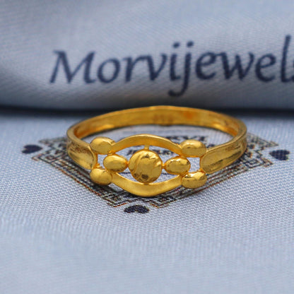 Vintage 22k Gold Ring Size 6 7 8 and All Size, 22k Gold Band Ring, 22karat Gold Ring, Hand crafted Pure gold ring, K5746