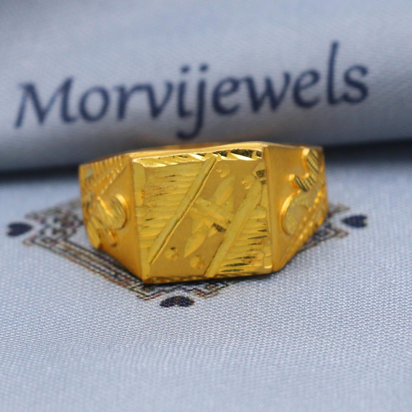 Vintage Antique Design 22k Gold Ring, Handmade Pure Gold Ring Jewelry, Indian Gold Ring in 22k gold, 22k handcrafted jewelry
