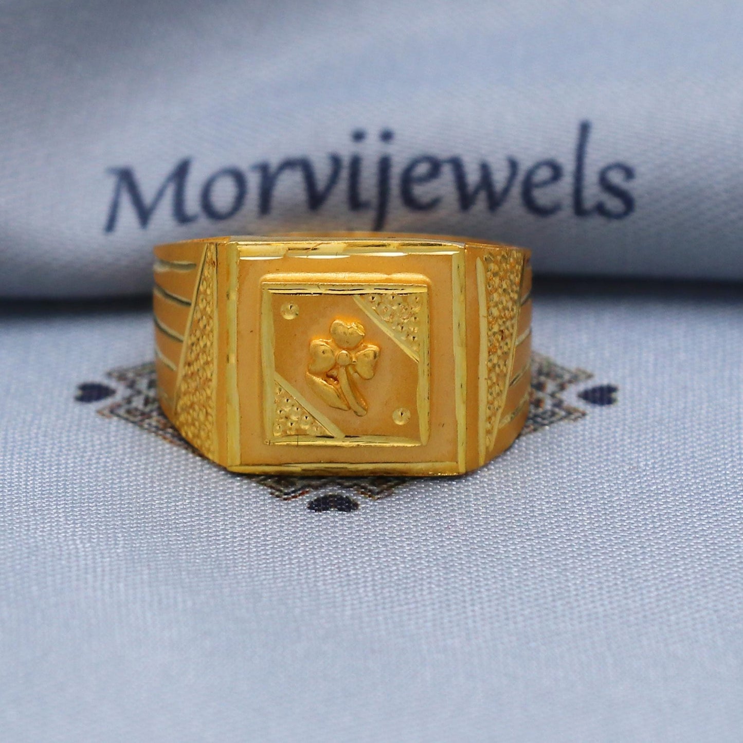 Flower 22k Gold Ring Size 6 7 8 and All Size, 22k Gold Band Ring, 22karat Gold Ring, hand crafted Pure gold ring, K5764
