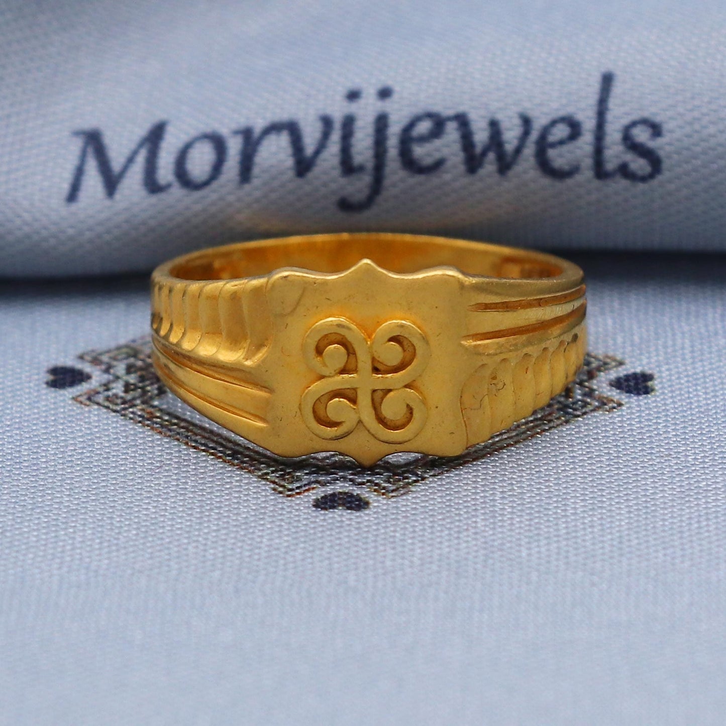 Art Deco 22k Gold Ring Size 6 7 8 and All Size, 22k Gold Band Ring, 22karat Gold Ring, hand crafted Pure gold ring, K5766