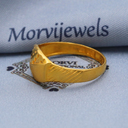 Vintage Design 22k Gold Ring Size 6 7 8 and All Size, 22k Gold Band Ring, 22karat Gold Ring, hand crafted Pure gold ring, K5772