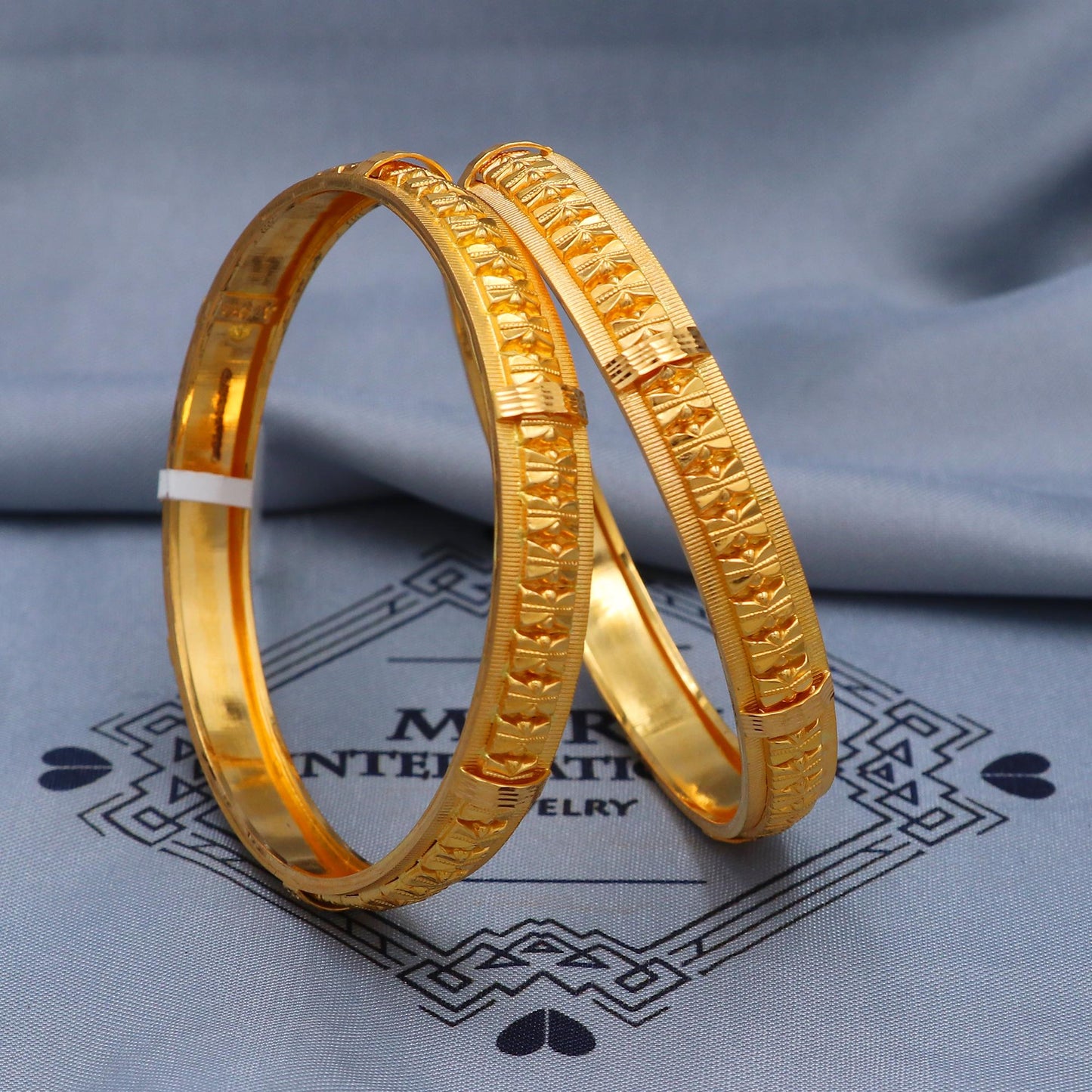 Solid Real 22k Gold Bangles Indian Handmade, Traditional Vintage ethnic Jewelry, Bangle Bracelet pair Wedding Jewelry, K5820