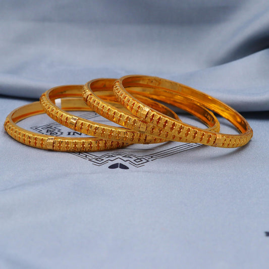 Solid Real 22k Gold Bangles Indian Handmade, Traditional Vintage ethnic Jewelry, Bangle Bracelet pair Wedding Jewelry, K5823