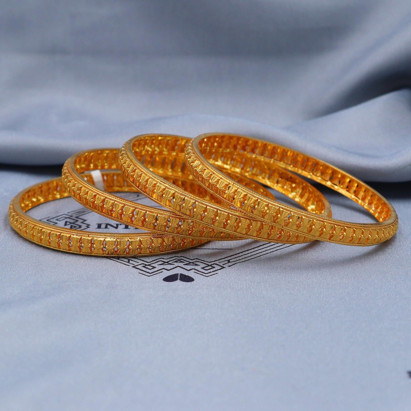 Solid Real 22k Gold Bangles Indian Handmade, Traditional Vintage ethnic Jewelry, Bangle Bracelet pair Wedding Jewelry, K5824
