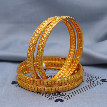 Solid Real 22k Gold Bangles Indian Handmade, Traditional Vintage ethnic Jewelry, Bangle Bracelet pair Wedding Jewelry, K5824