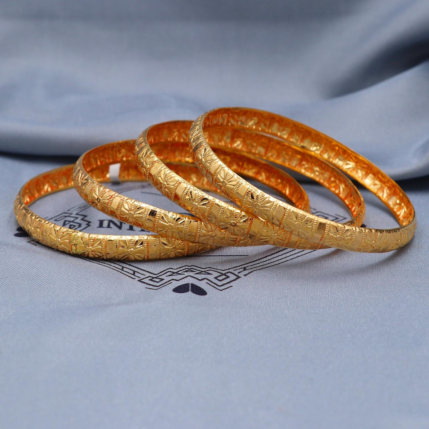 22k Gold Bangles Indian Handmade lightweight wax filled, Traditional Vintage ethnic Jewelry, Bangle Bracelet Set Wedding Jewelry, K5826