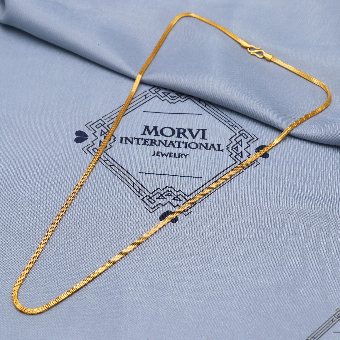 Handmade 22k Solid Real Yellow Gold Chain Necklace Jewelry, 22k gold Box chain, pure gold necklace Indian gold chain necklace, K5831