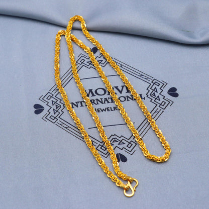 Solid 22k Gold Rolo Chain Handmade Necklace Jewelry, 22kt Necklace Chain Jewelry, 23.5 inches gold chain, 4 mm gold chain, K5859