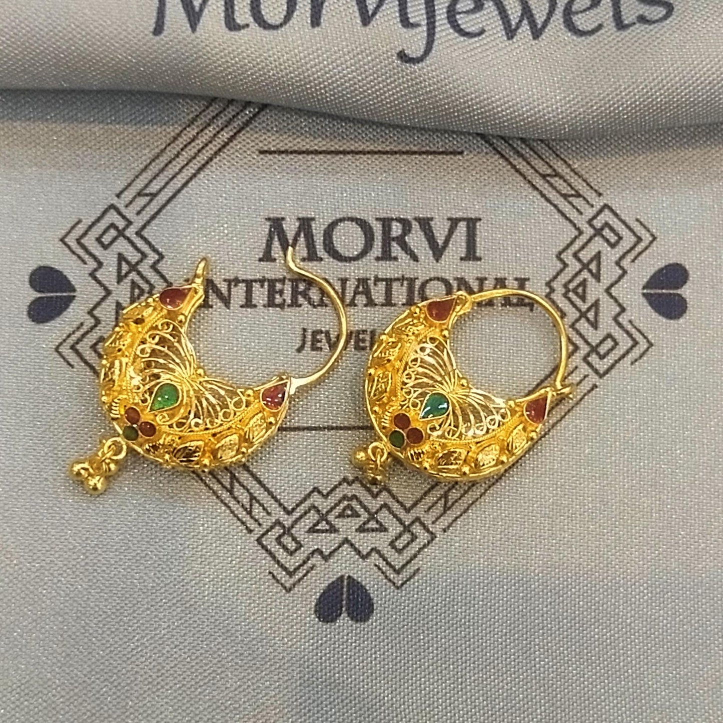 Solid 22k Gold Hoop Earrings | Traditional Indian Bali Hoops | Lightweight Pure Gold Earrings for Women, K5872