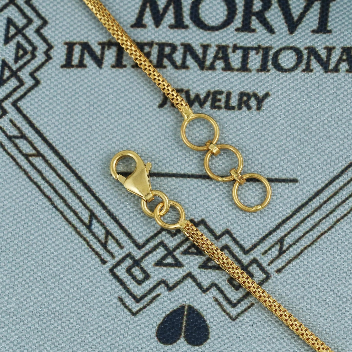 bracelet in 22k solid gold, Indian Handmade Pure Gold Jewelry, Women box chain link bracelet with adjustable hoops, K5877