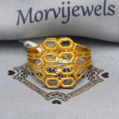 Vintage Style 22k Gold Ring Size 6 7 8 and All Size, 22k Gold Band Ring, 22karat Gold Ring, hand crafted Pure gold ring, K5882