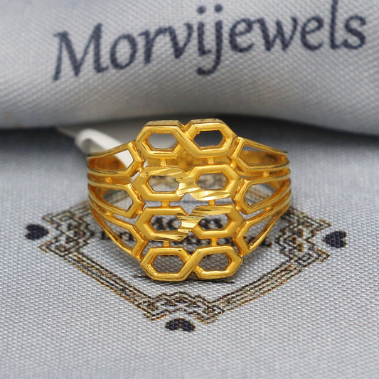 Vintage Style 22k Gold Ring Size 6 7 8 and All Size, 22k Gold Band Ring, 22karat Gold Ring, hand crafted Pure gold ring, K5882