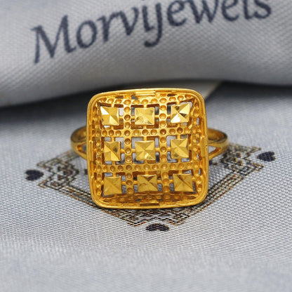 Vintage Style 22k Gold Ring Size 6 7 8 and All Size, 22k Gold Band Ring, 22karat Gold Ring, hand crafted Pure gold ring, K5883