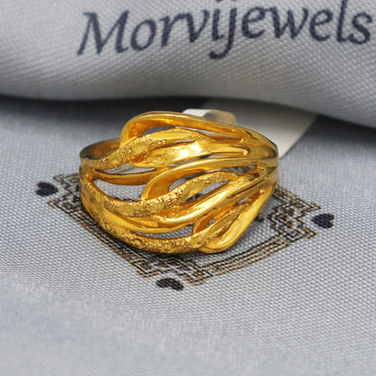 Stylish 22k Gold Ring Size 6 7 8 and All Size, 22k Gold Band Ring, 22 karat Gold Ring, hand crafted Pure gold ring, K5884
