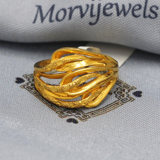 Stylish 22k Gold Ring Size 6 7 8 and All Size, 22k Gold Band Ring, 22 karat Gold Ring, hand crafted Pure gold ring, K5884