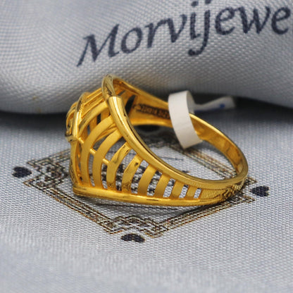 22k yellow gold ring handmade jewelry for gift, K5886