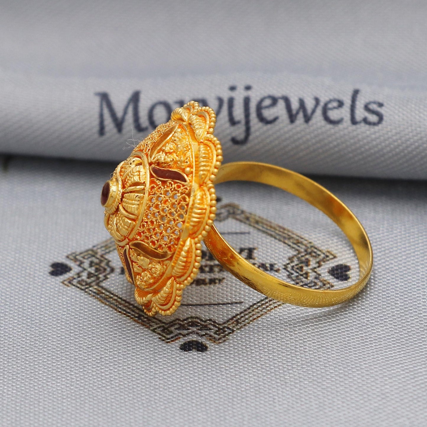 Vintage Style 22k Gold Ring , Size 6 7 8 and All Size, 22k Gold Band Ring, 22karat Gold Ring, hand crafted Pure gold ring, K5888
