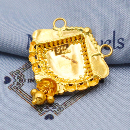 22kt 22k gold pendant necklace Indian jewelry, Handcrafted Necklace, K5699
