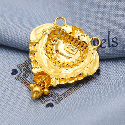 Solid 22k gold pendant necklace mangalsutra Indian jewelry, Handcrafted Necklace, K5700