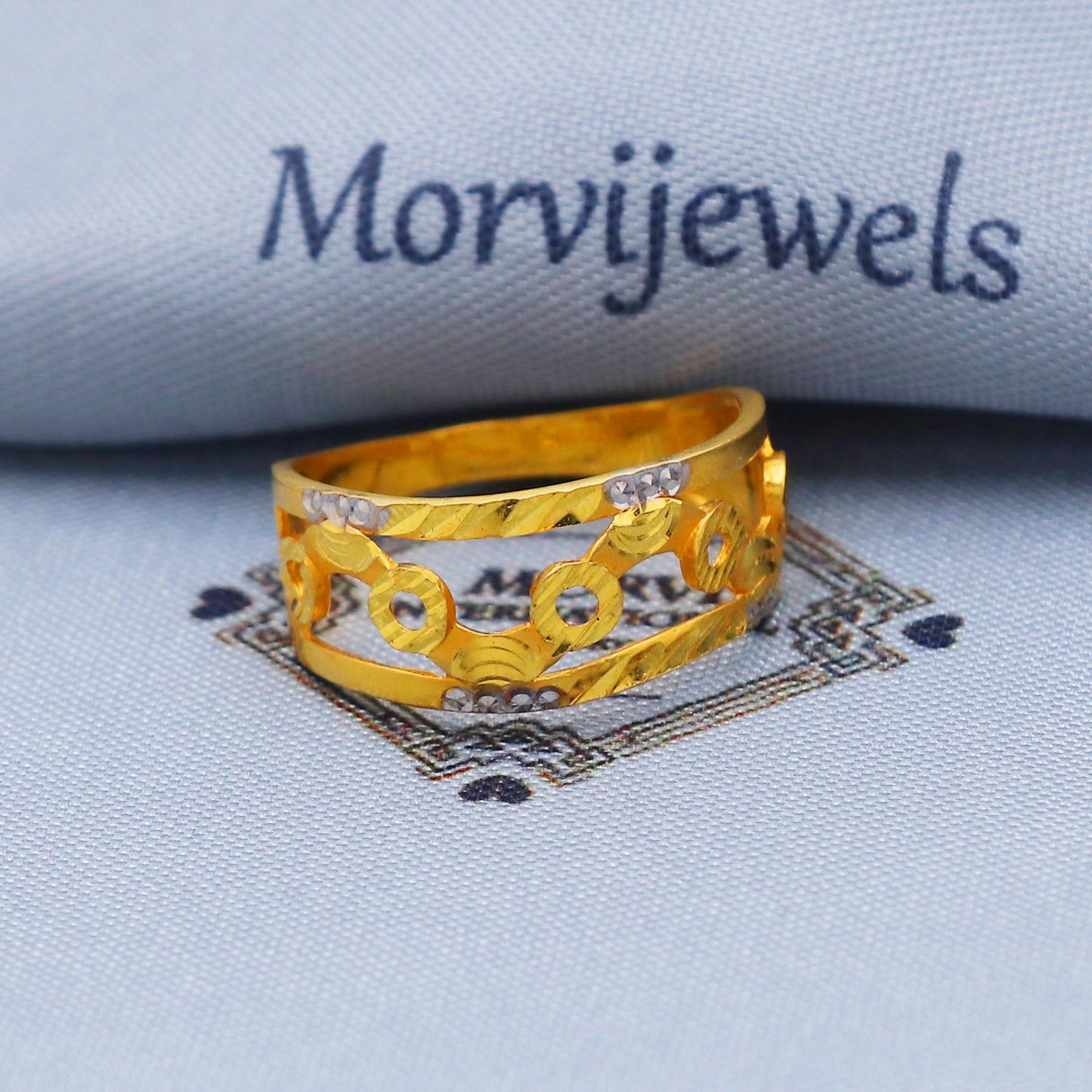 Pure Solid 22k Yellow Gold Ring Size 6 7 8 and All Size, Handmade Gold Ring, Indian Gold Ring Jewelry, K5705