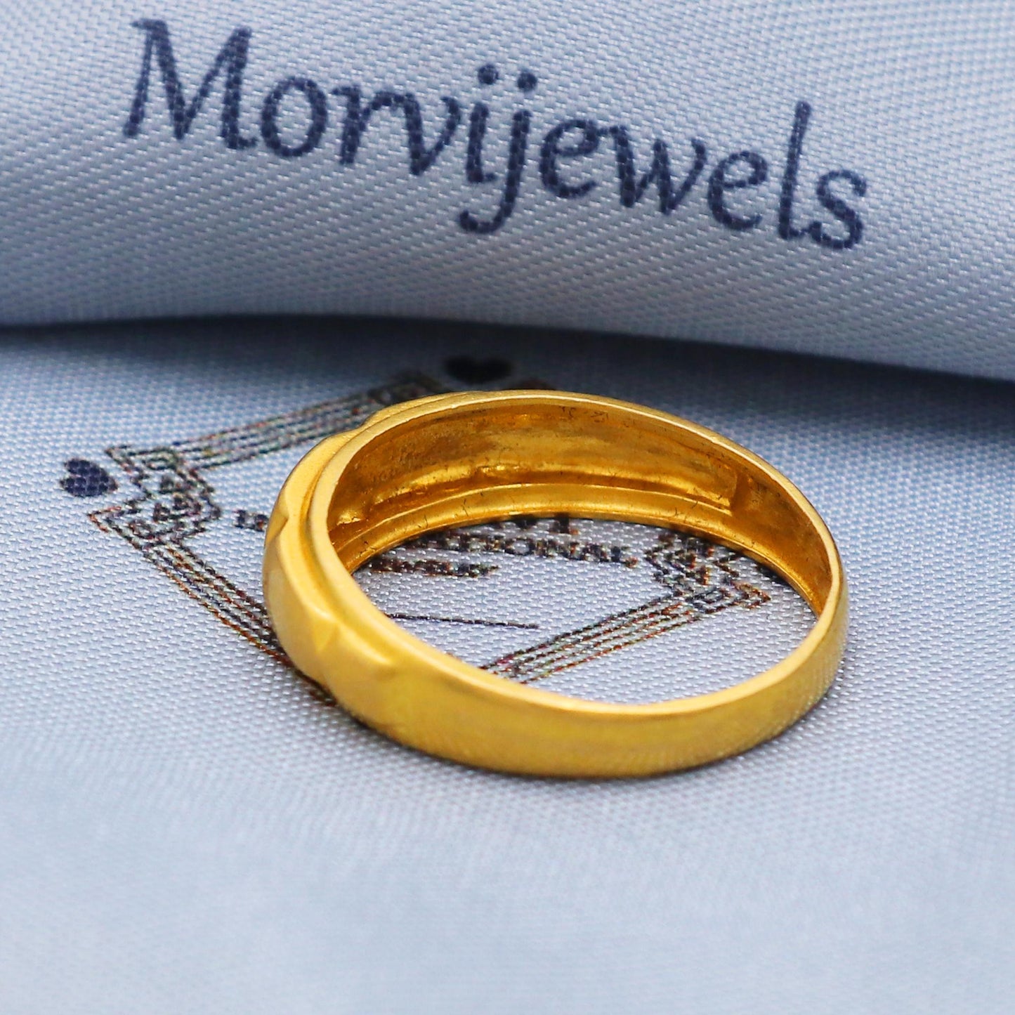 Real Solid 22k Yellow Gold Ring Size 6 7 8 and All Size, 22k Band Gold Ring, Indian Gold Ring, K5707