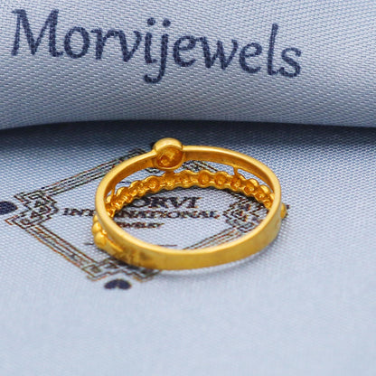 Classic 22k Yellow Gold Ring Size 6 7 8 and All Size, 22k Band Gold Ring, Indian Gold Ring, K5708