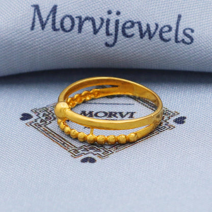 Classic 22k Yellow Gold Ring Size 6 7 8 and All Size, 22k Band Gold Ring, Indian Gold Ring, K5708