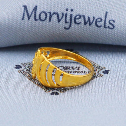 Classic 22k Yellow Gold Ring Size 6 7 8 and All Size, 22k Band Gold Ring, Indian Gold Ring, K5710