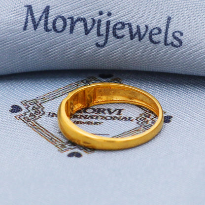 22k Yellow Gold Ring Size 6 7 8 and All Size, 22k Band Gold Ring, Indian Gold Ring, K5711
