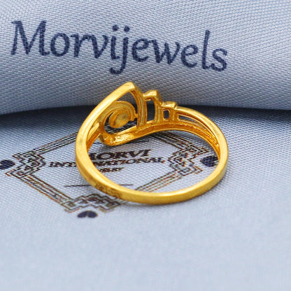 Fancy Design 22k 22kt Gold Ring, Handmade Indian Gold Ring, K5712