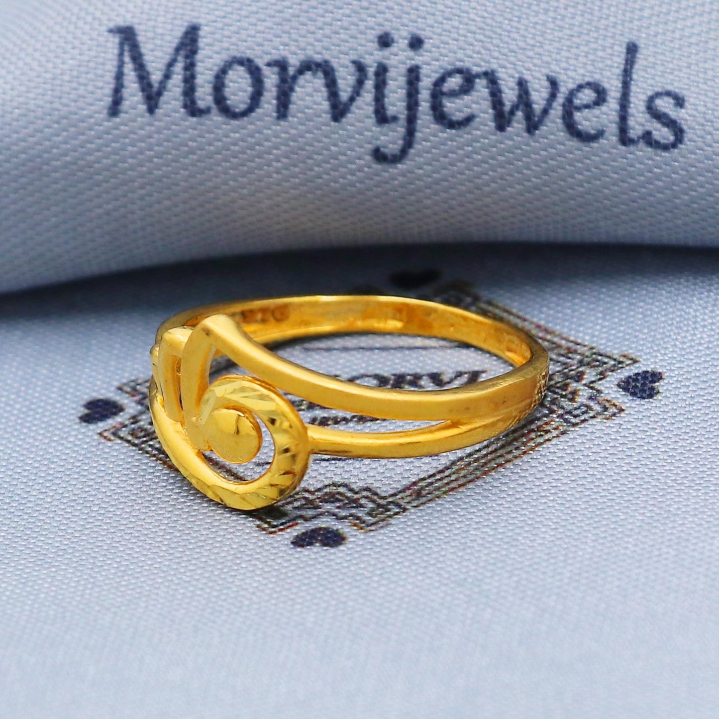 Fancy Design 22k 22kt Gold Ring, Handmade Indian Gold Ring, K5712