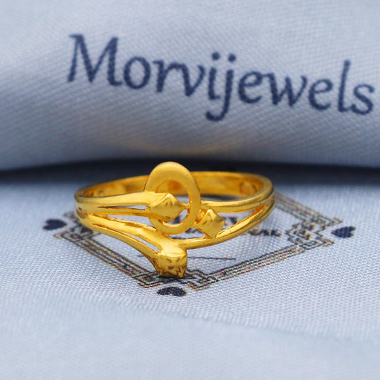 Solid 22k Yellow Gold Ring Size 6 7 8 and All Size, 22k Gold Ring, Indian Gold Ring, K5717