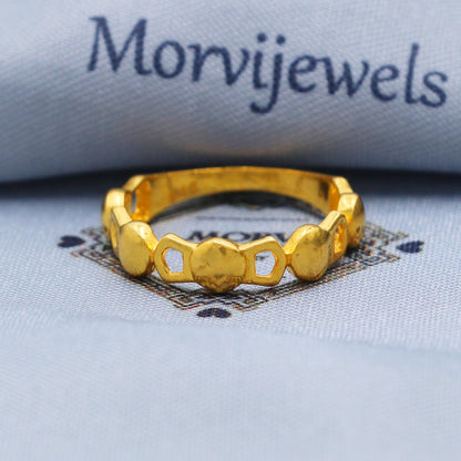 Classic Solid 22k Yellow Gold Ring Size 6 7 8 and All Size, 22k Gold Band Ring, Indian Gold Ring, K5718