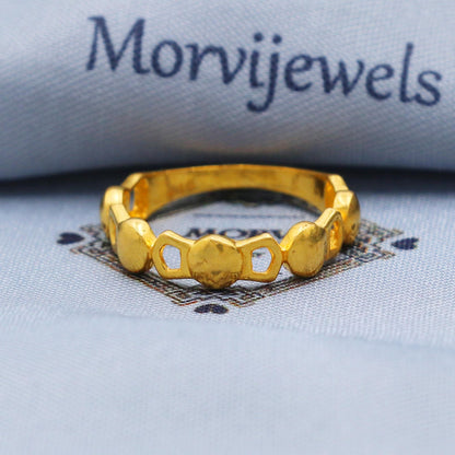 Classic Solid 22k Yellow Gold Ring Size 6 7 8 and All Size, 22k Gold Band Ring, Indian Gold Ring, K5718