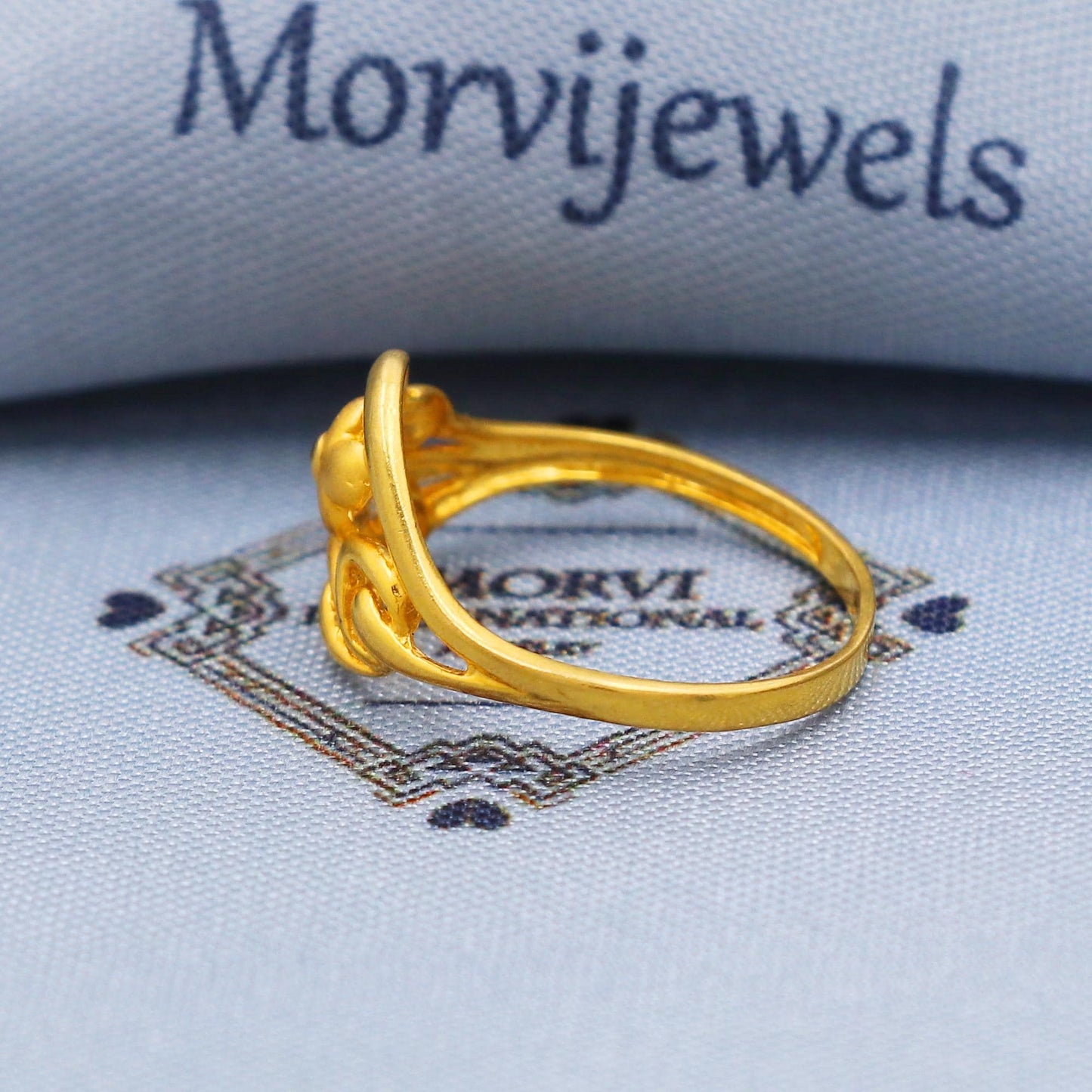 Floral Solid 22k Yellow Gold Ring Size 6 7 8 and All Size, 22k Gold Band Ring, Indian Gold Ring, K5719